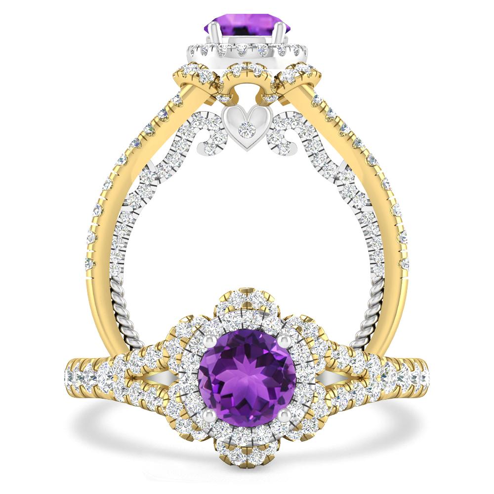 Yellow Gold - Amethyst