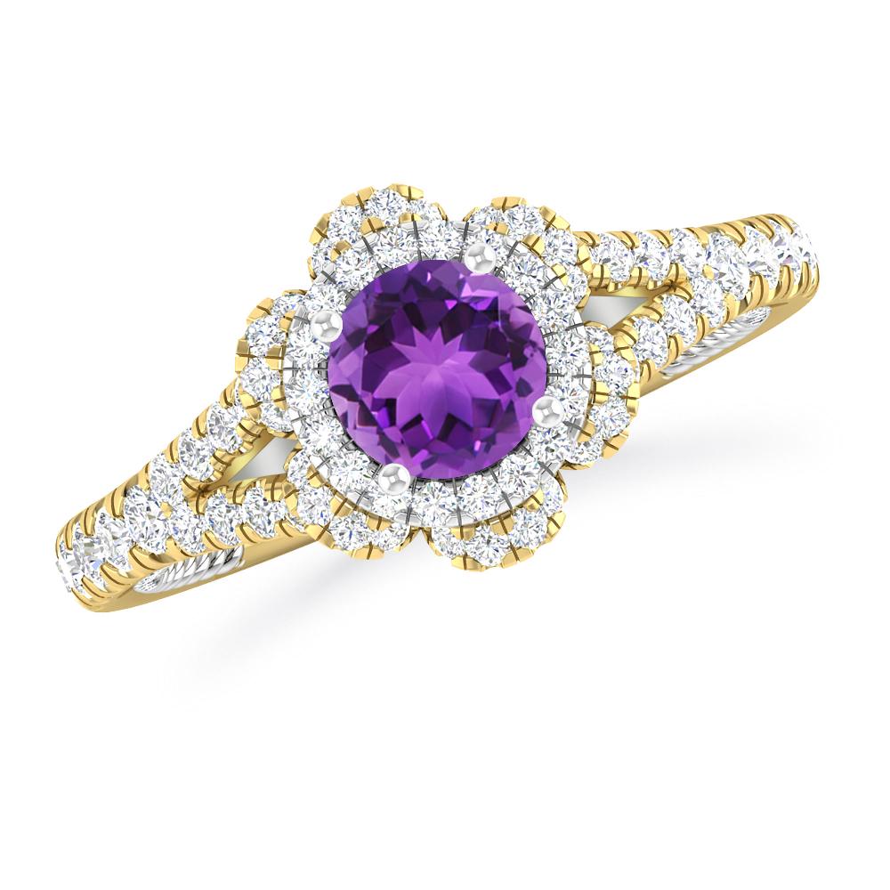 Yellow Gold - Amethyst