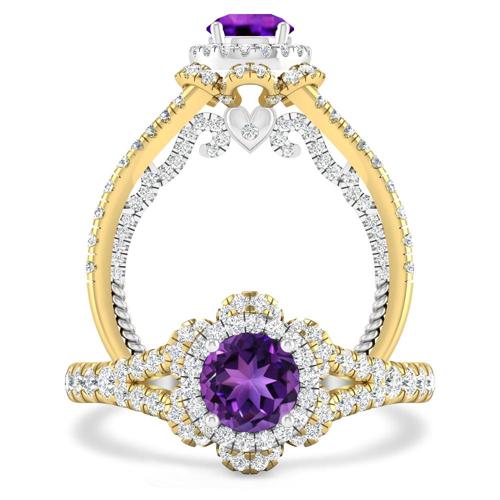 Yellow Gold - Amethyst