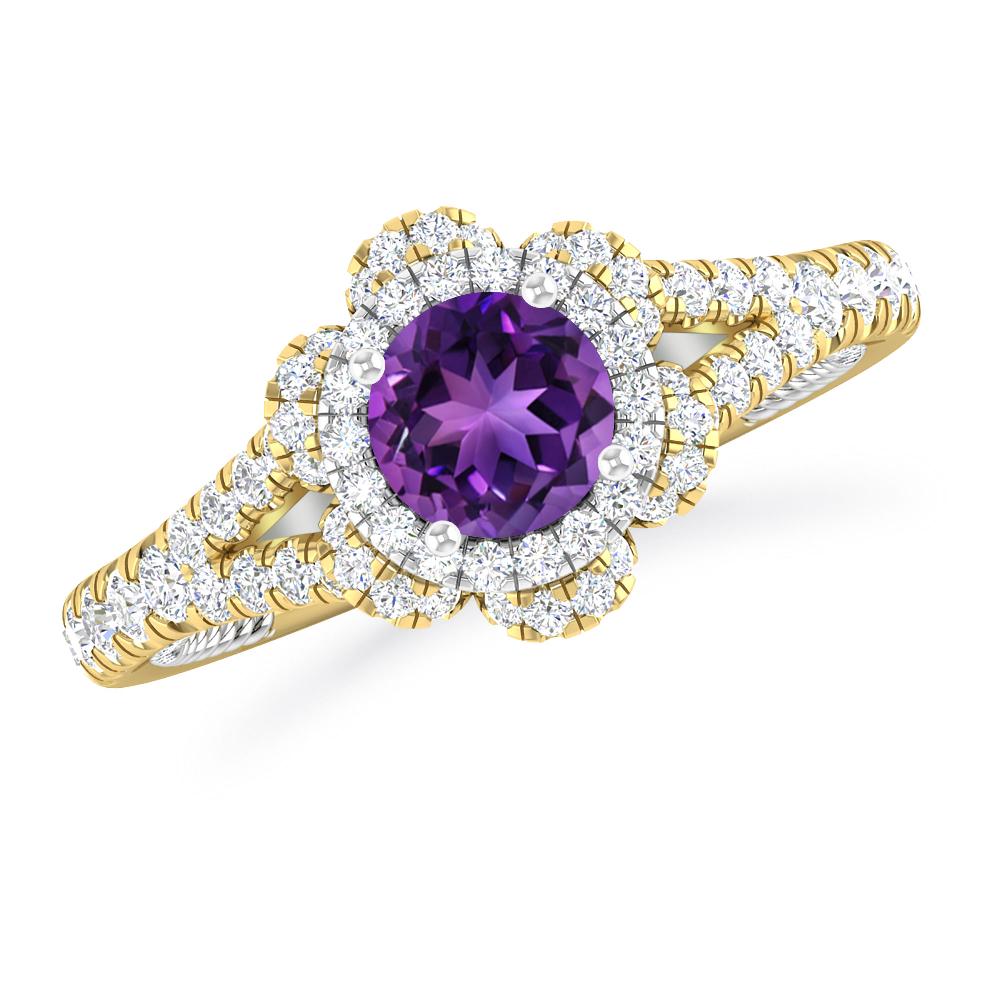 Yellow Gold - Amethyst