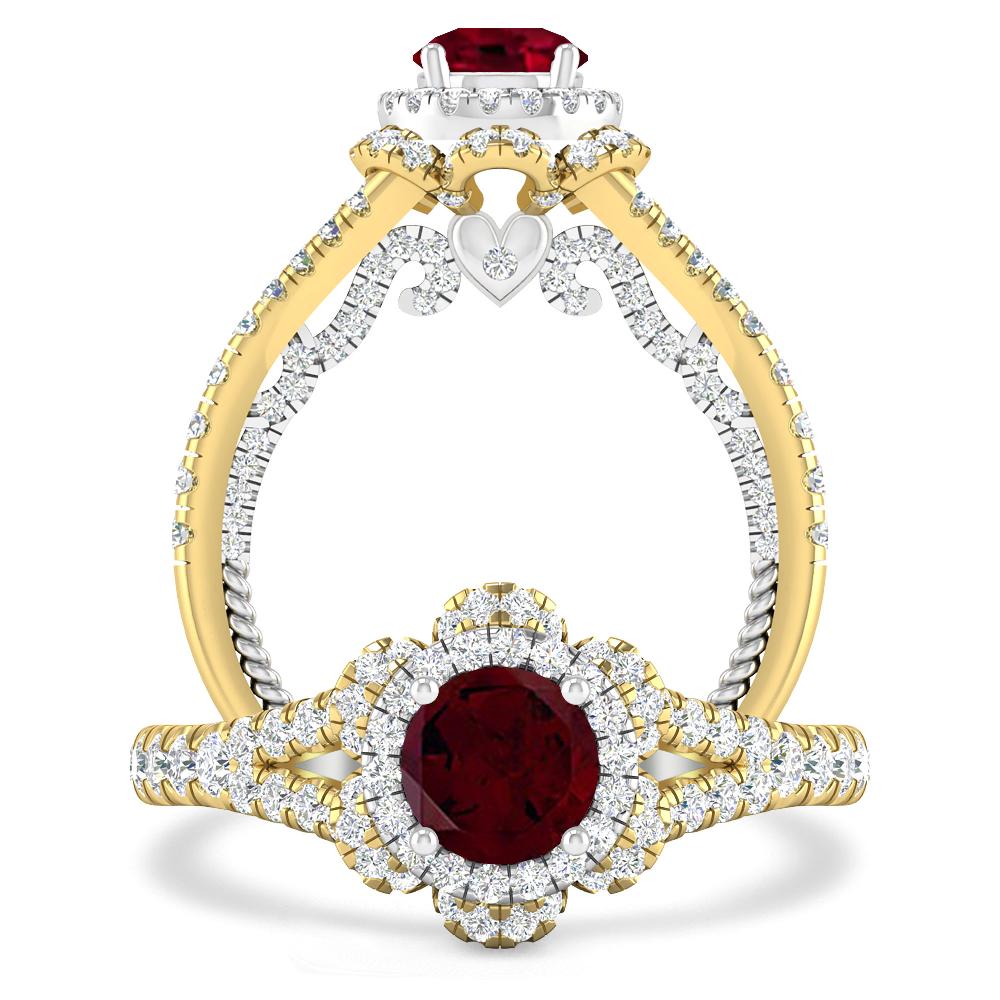 Yellow Gold - Garnet