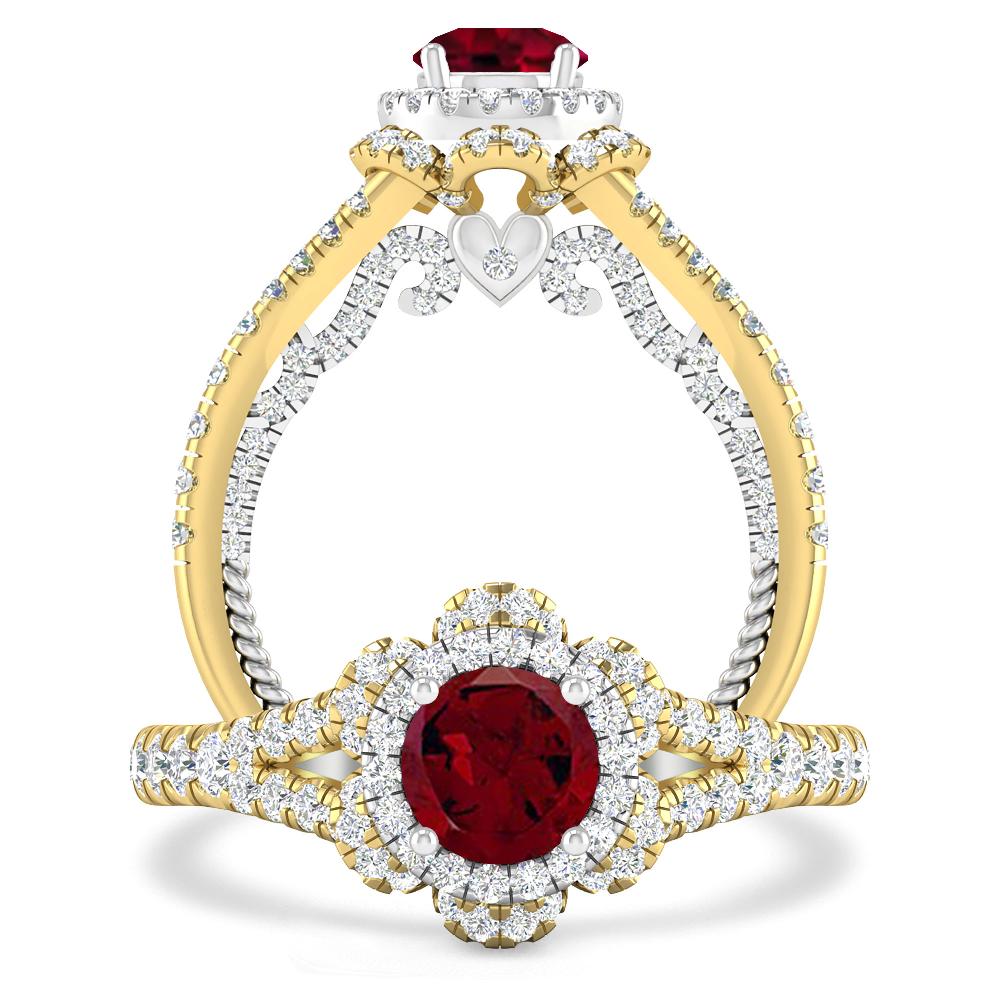 Yellow Gold - Garnet