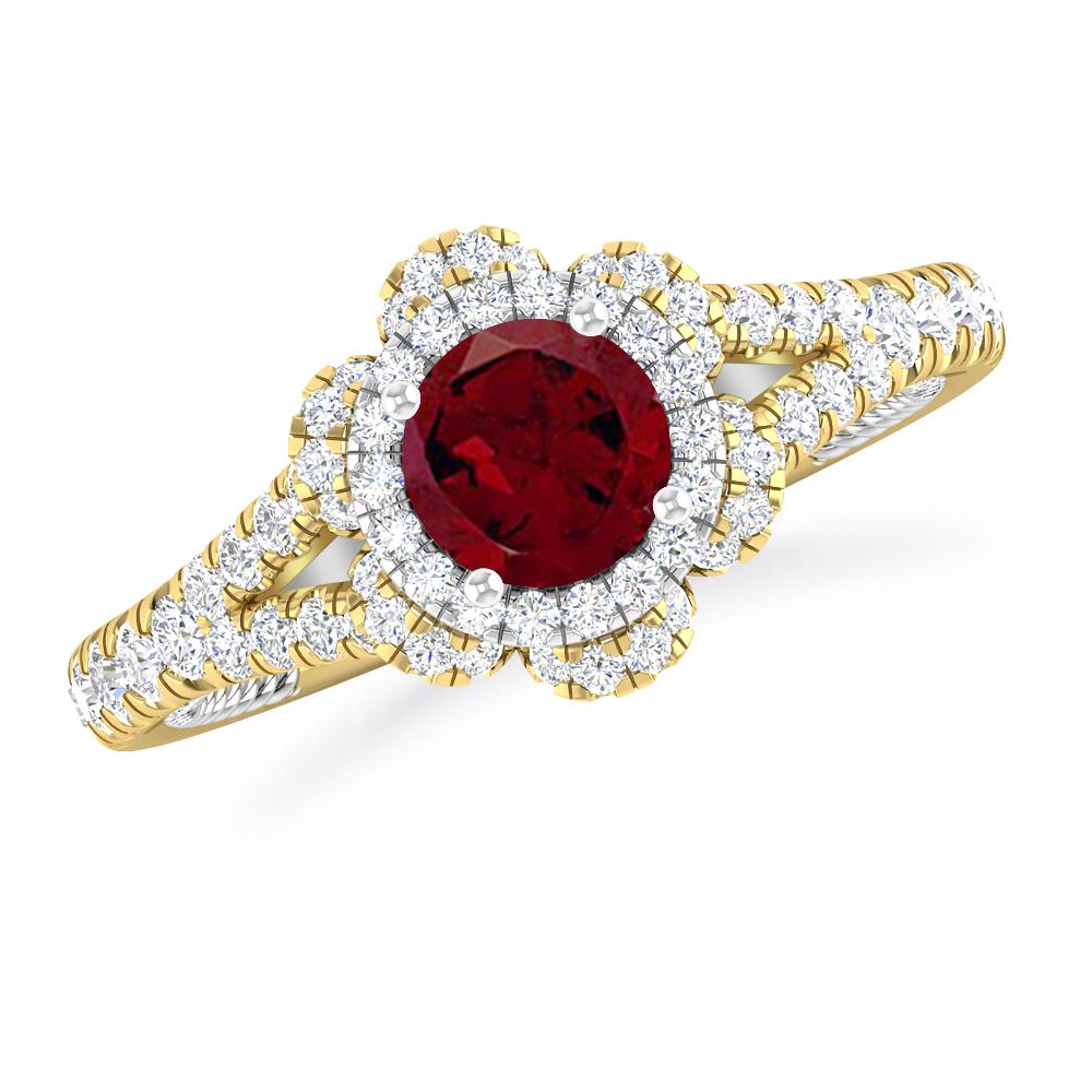 Yellow Gold - Garnet