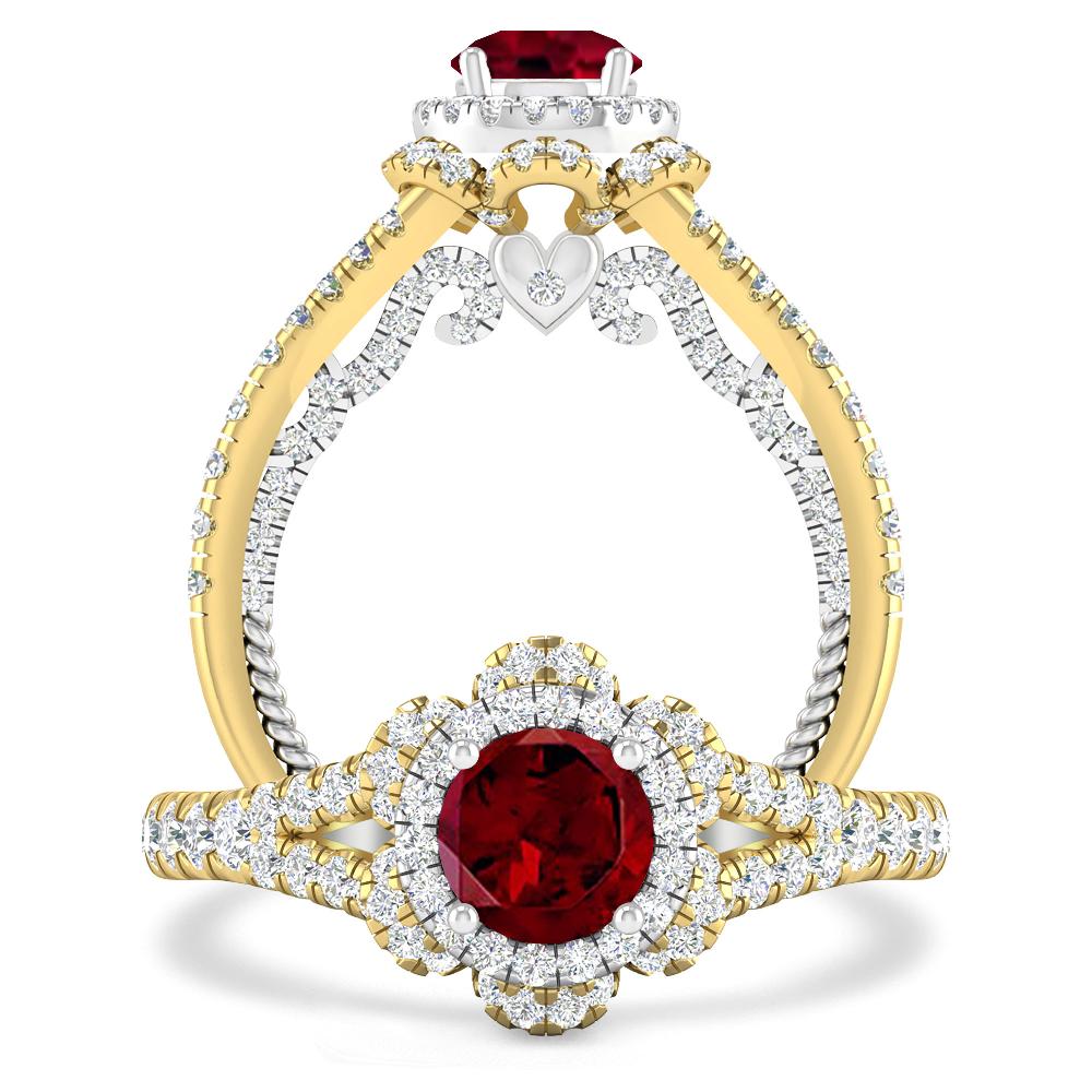 Yellow Gold - Garnet