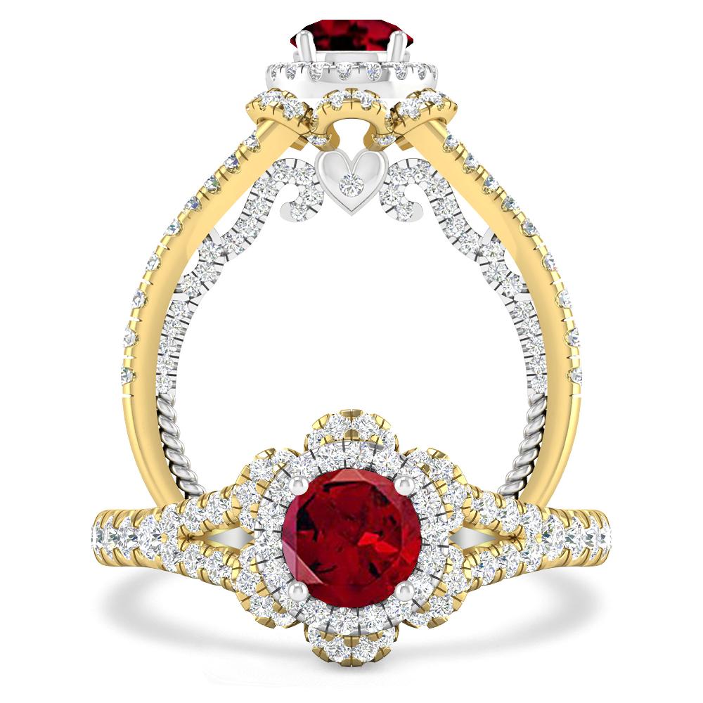 Yellow Gold - Garnet