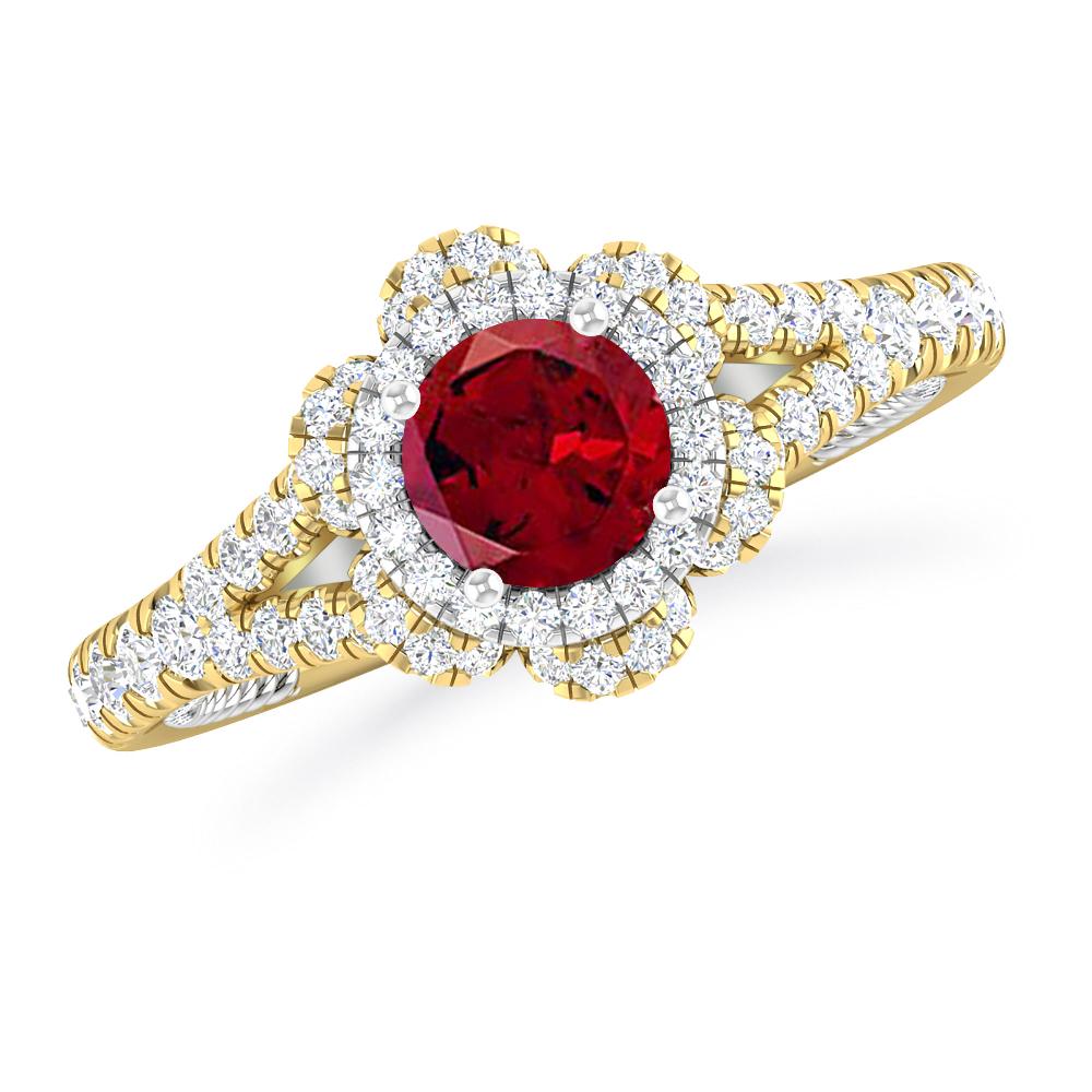 Yellow Gold - Garnet