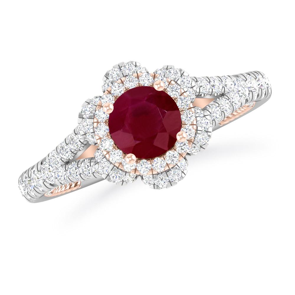 White Gold - Ruby