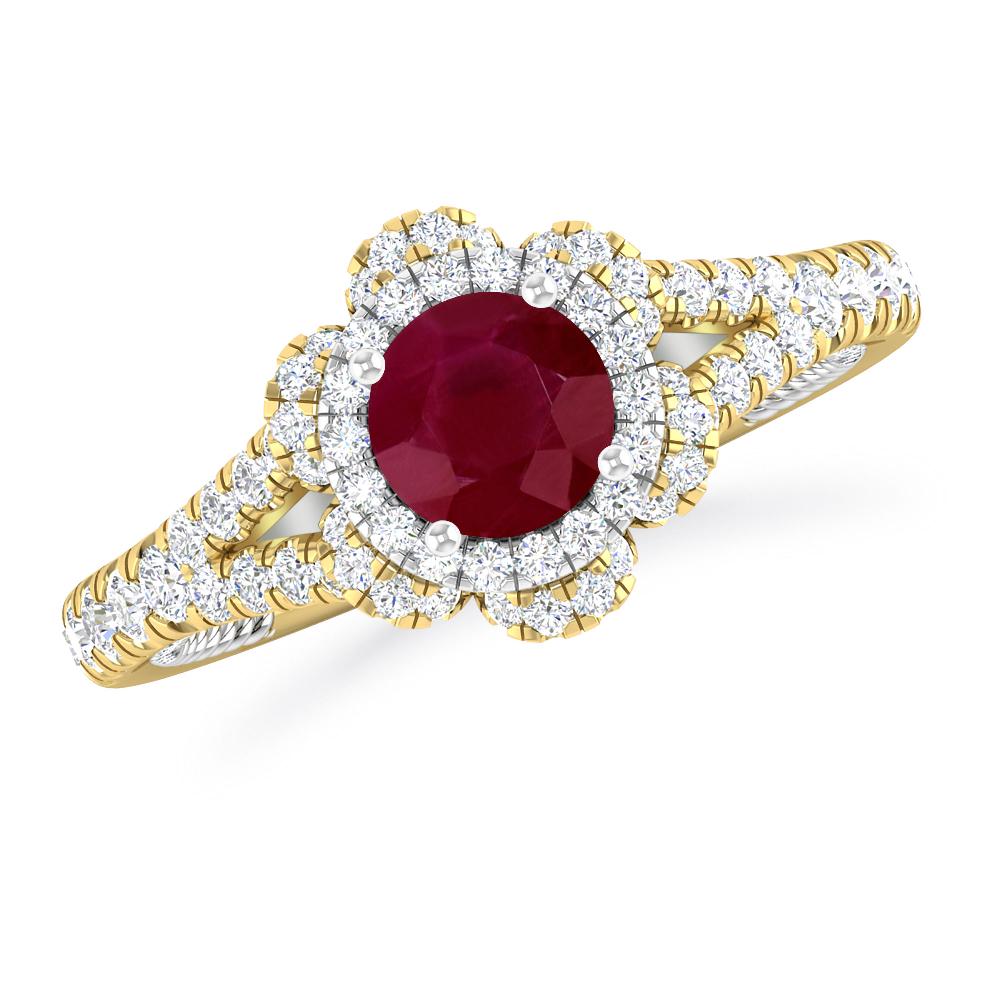 Yellow Gold - Ruby