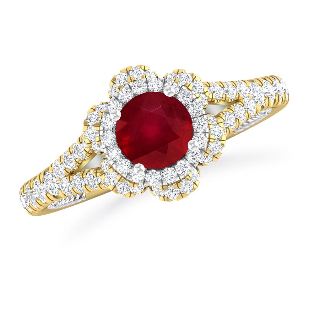 Yellow Gold - Ruby