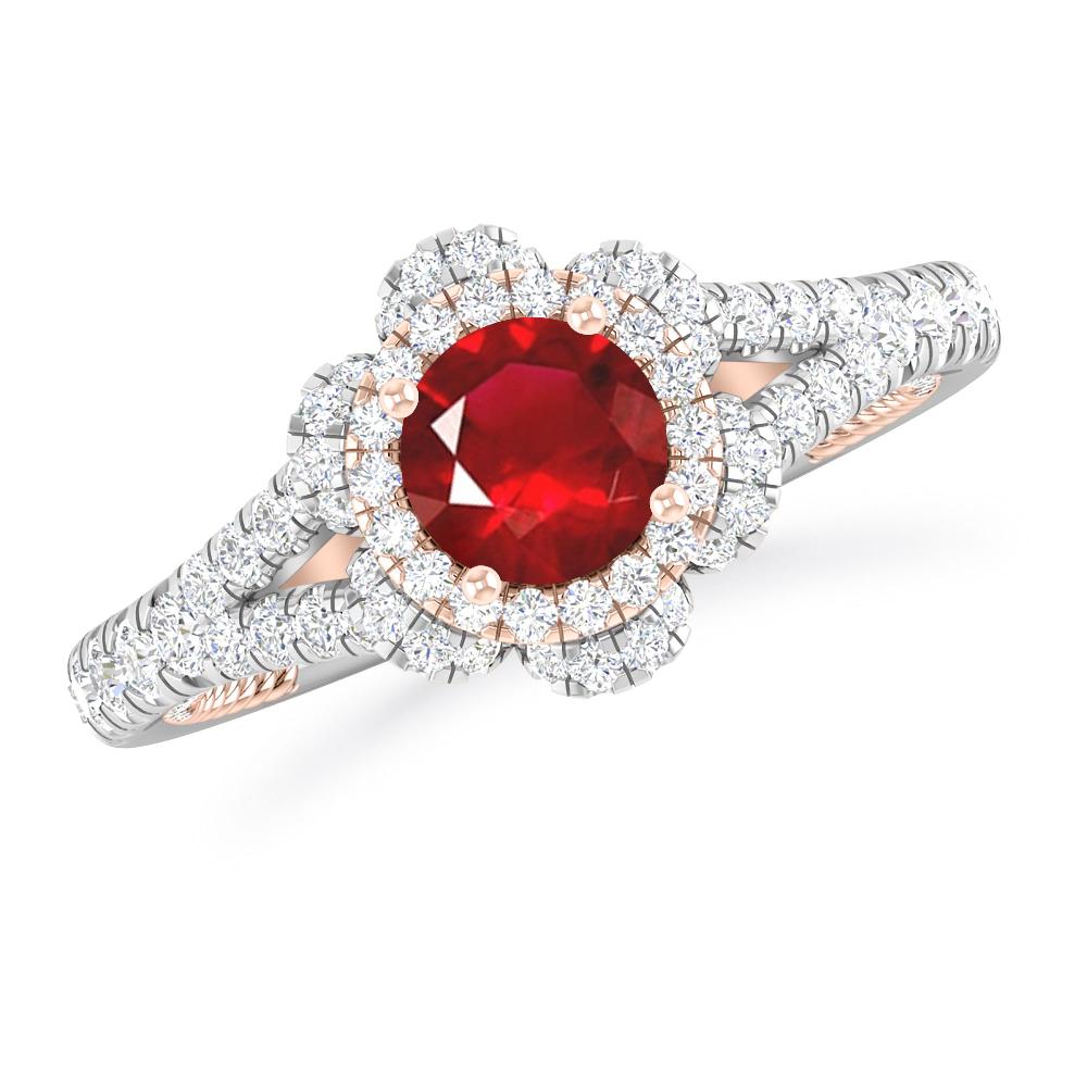 White Gold - Ruby