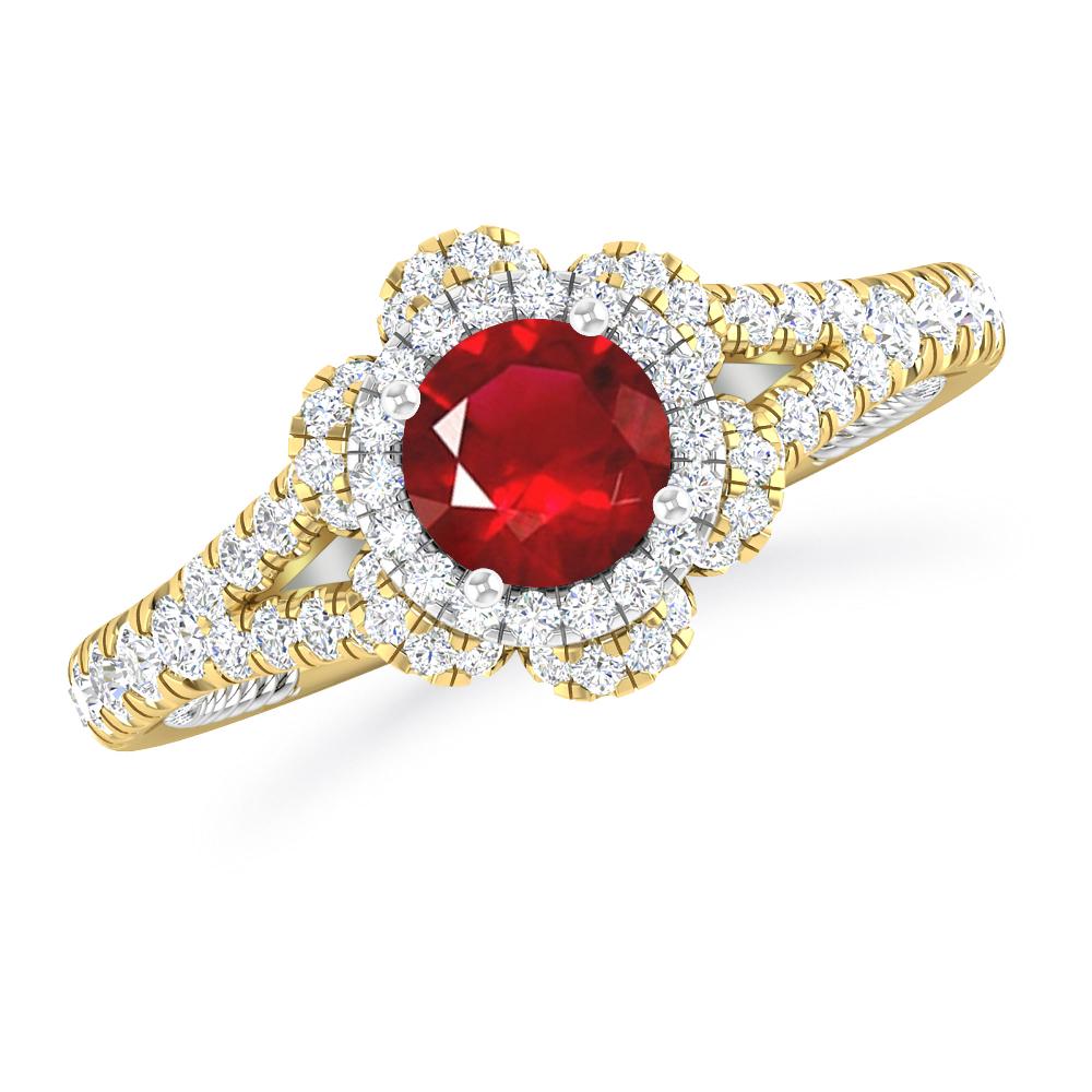 Yellow Gold - Ruby