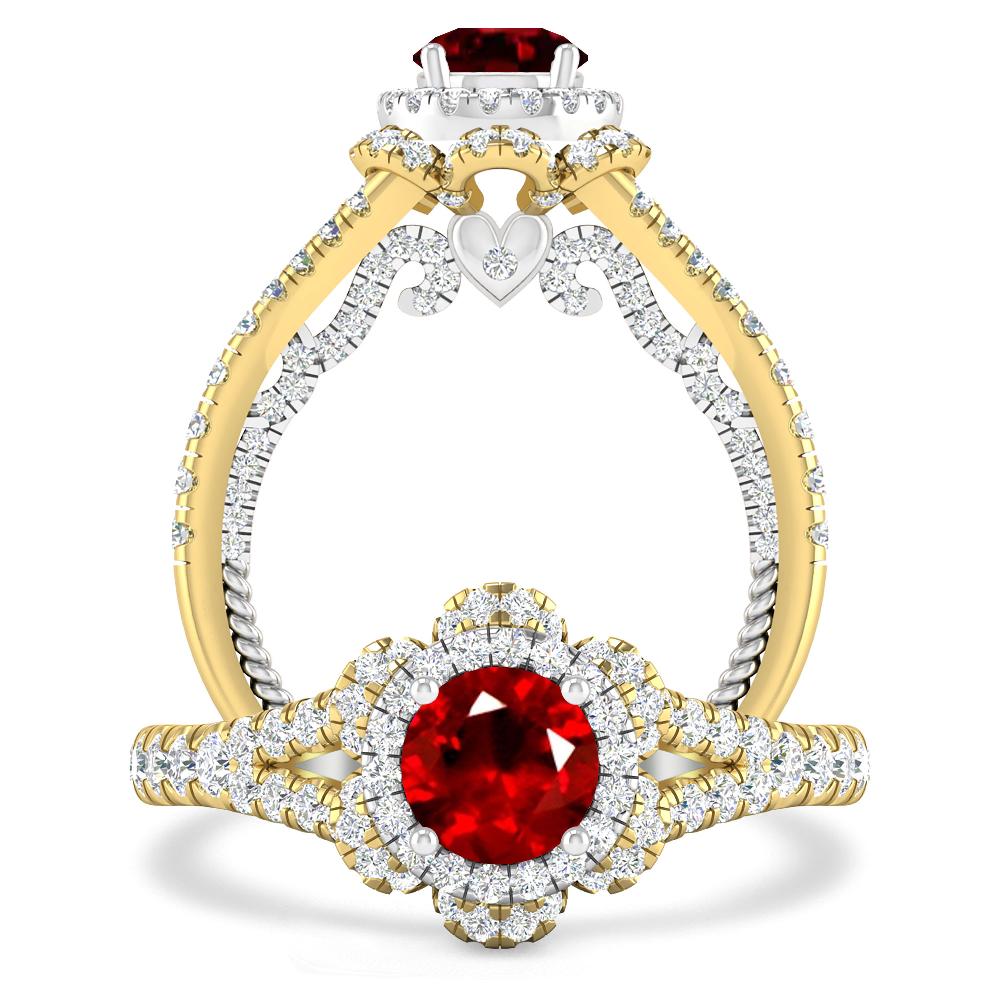 Yellow Gold - Ruby