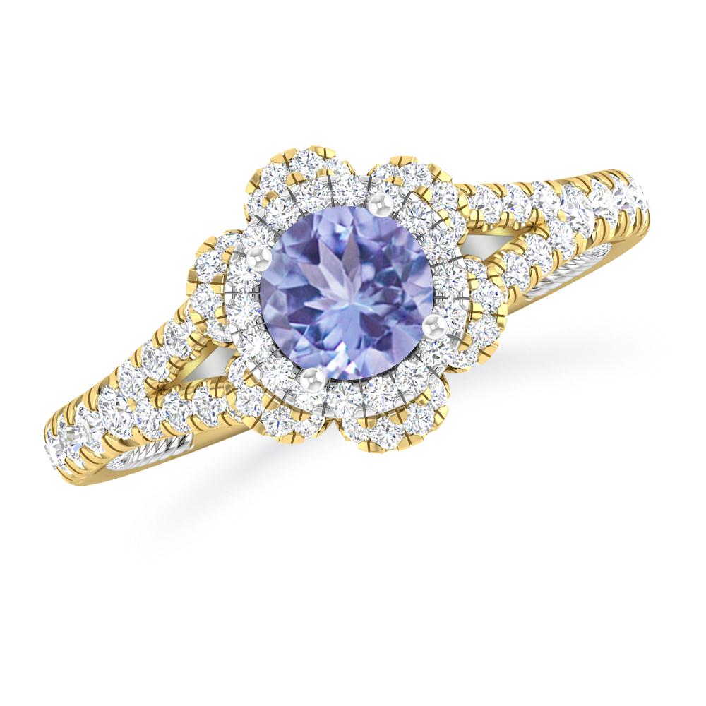 Yellow Gold - Tanzanite