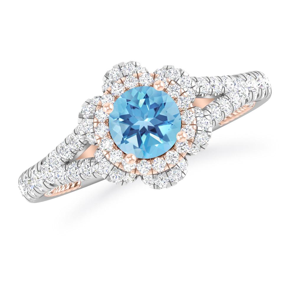 White Gold - Blue Topaz