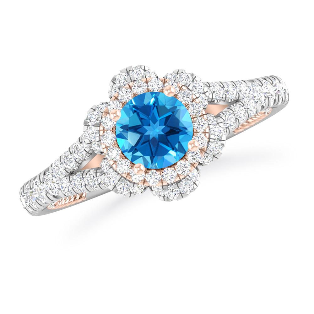 White Gold - Blue Topaz