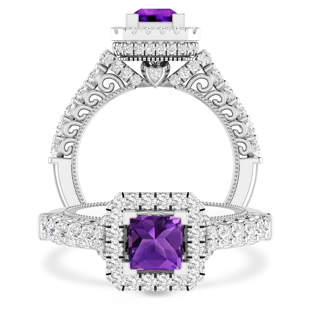 White Gold - Amethyst