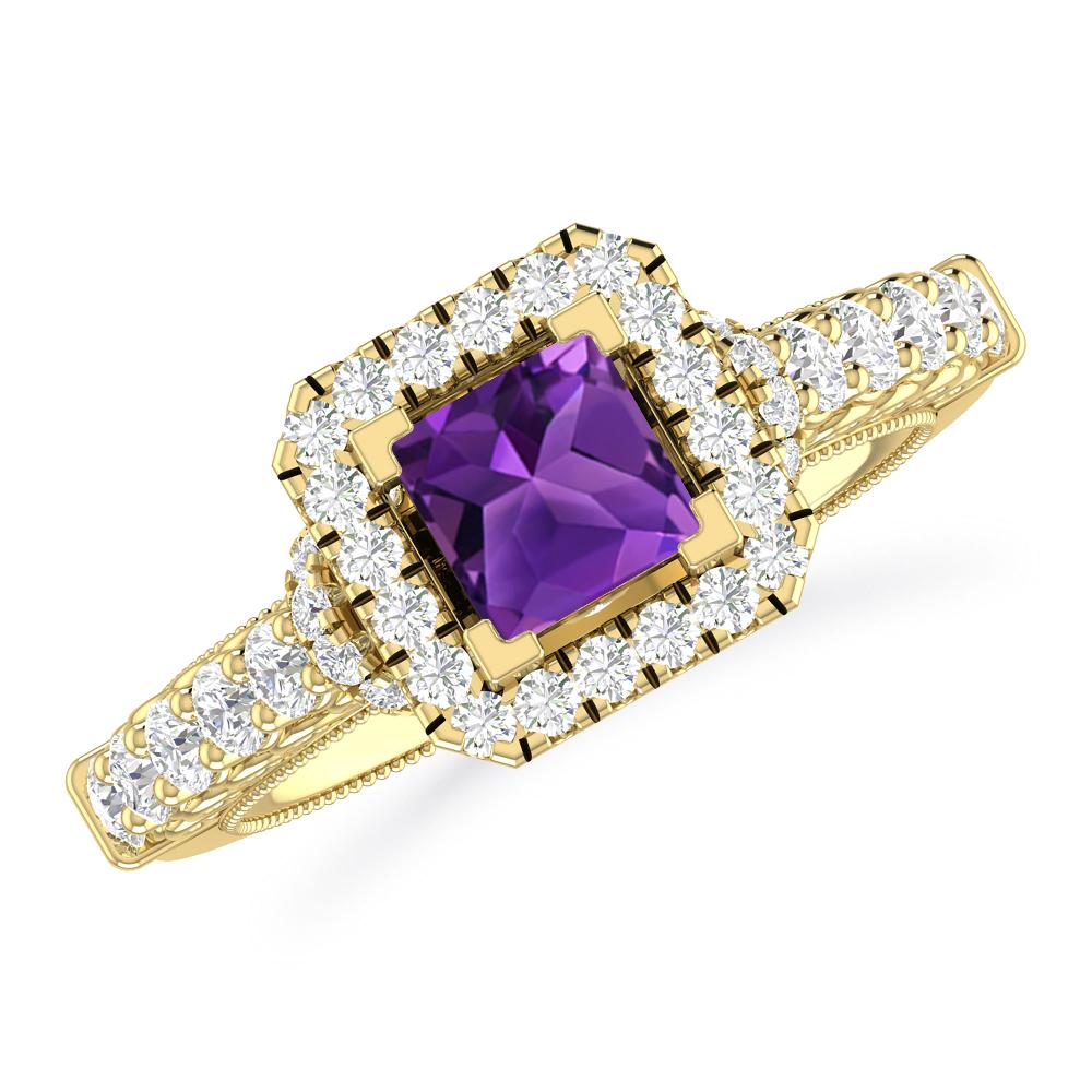 Yellow Gold - Amethyst