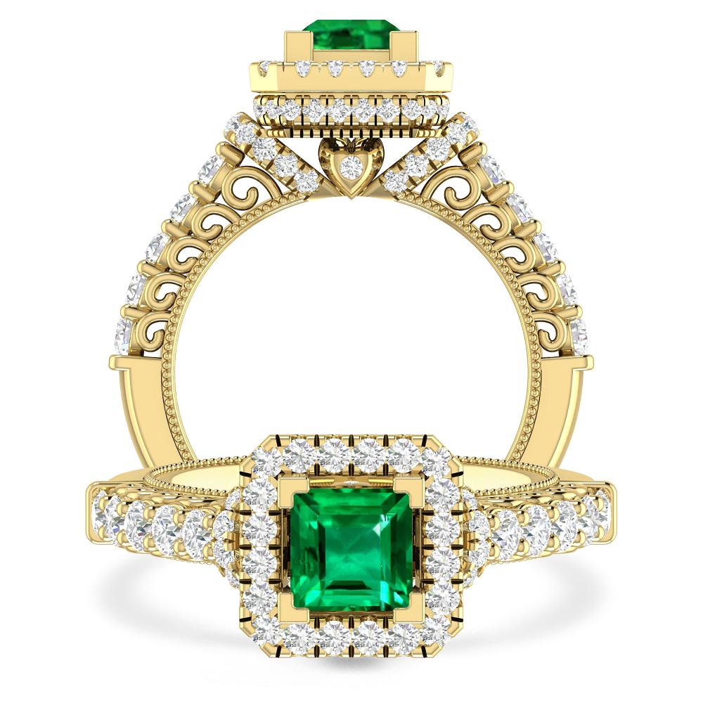 Yellow Gold - Emerald