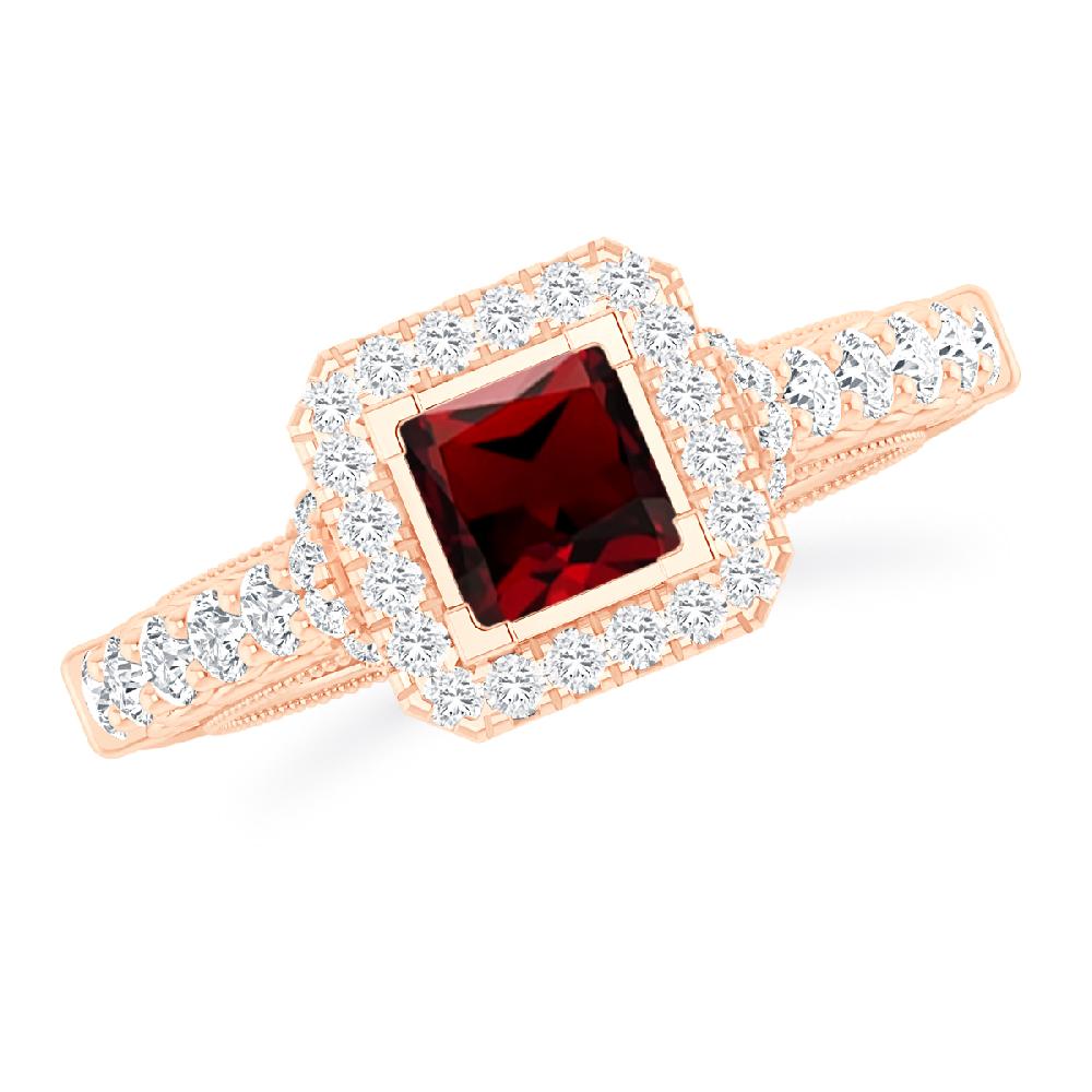 Rose Gold - Garnet