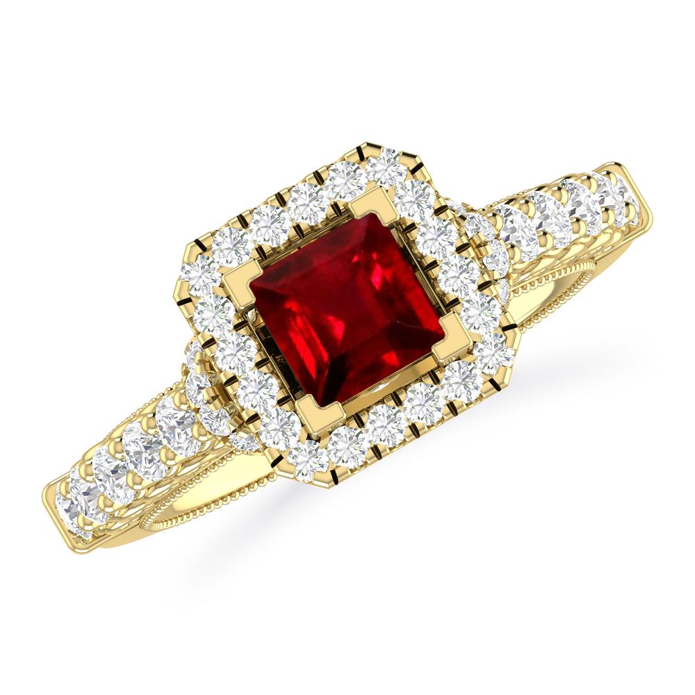 Yellow Gold - Ruby