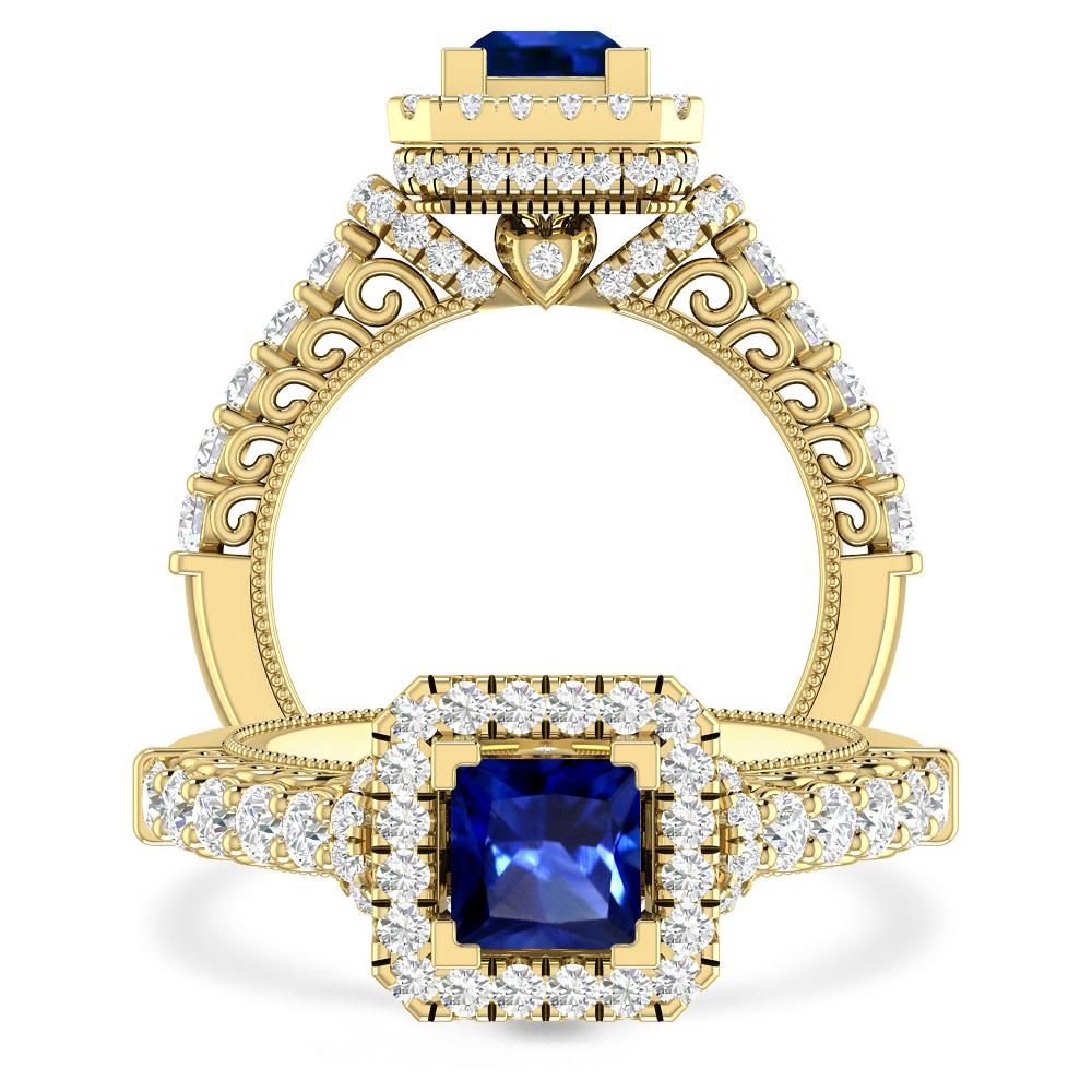 Yellow Gold - Sapphire