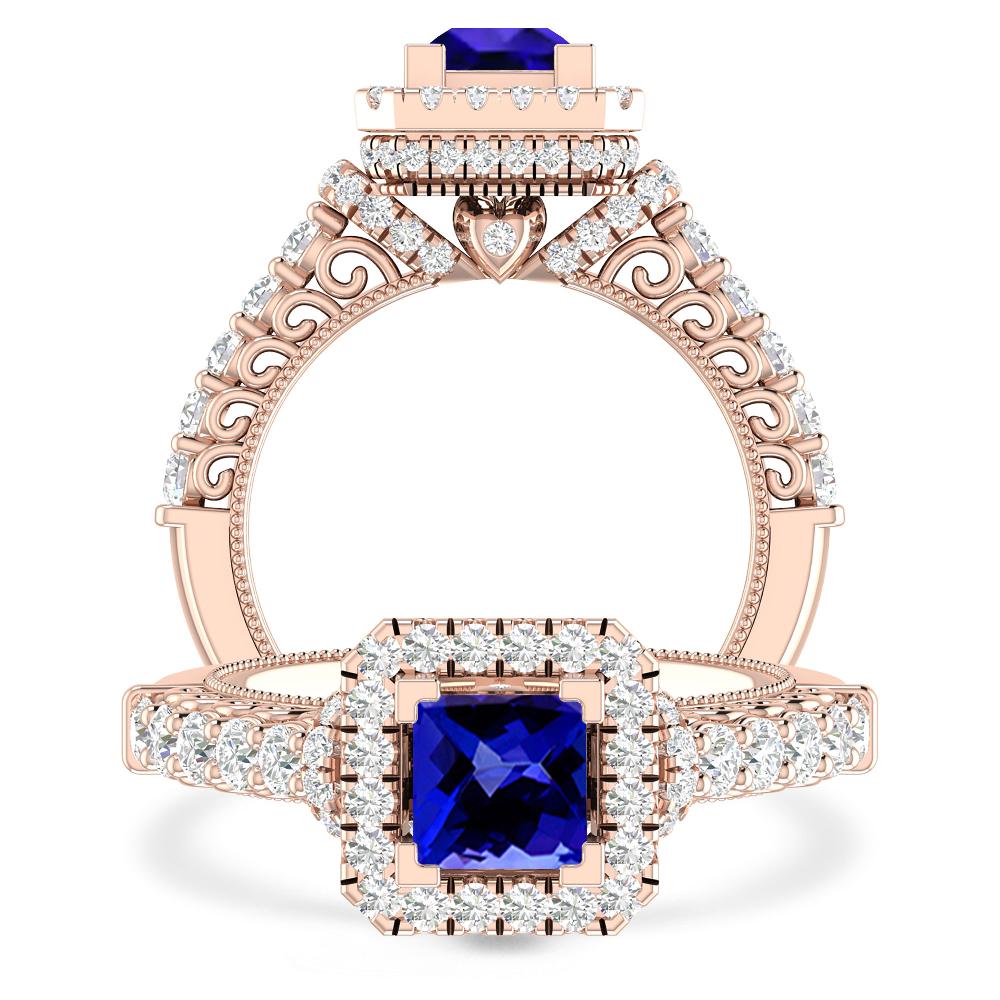 Rose Gold - Tanzanite