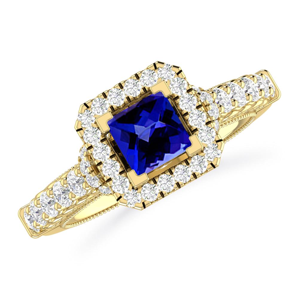 Yellow Gold - Tanzanite