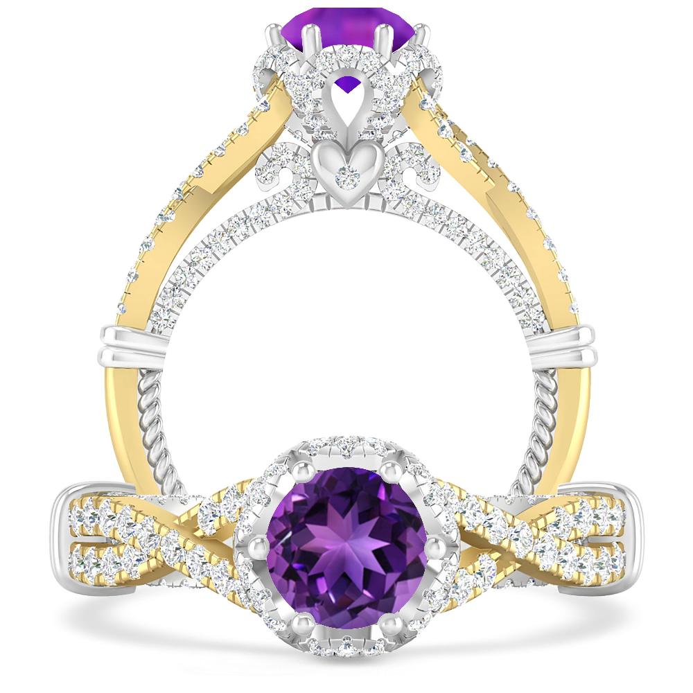 Yellow Gold - Amethyst