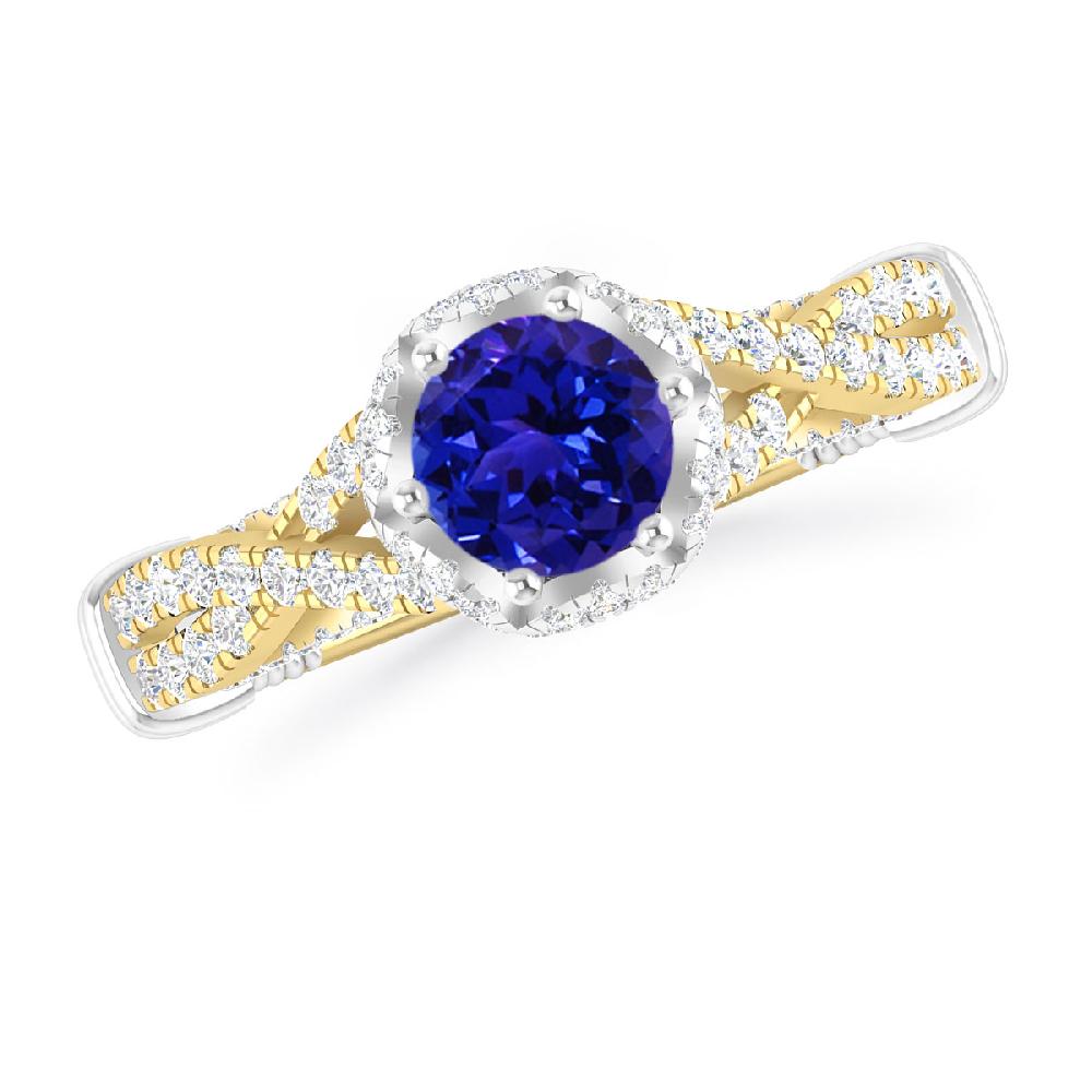 Yellow Gold - Tanzanite