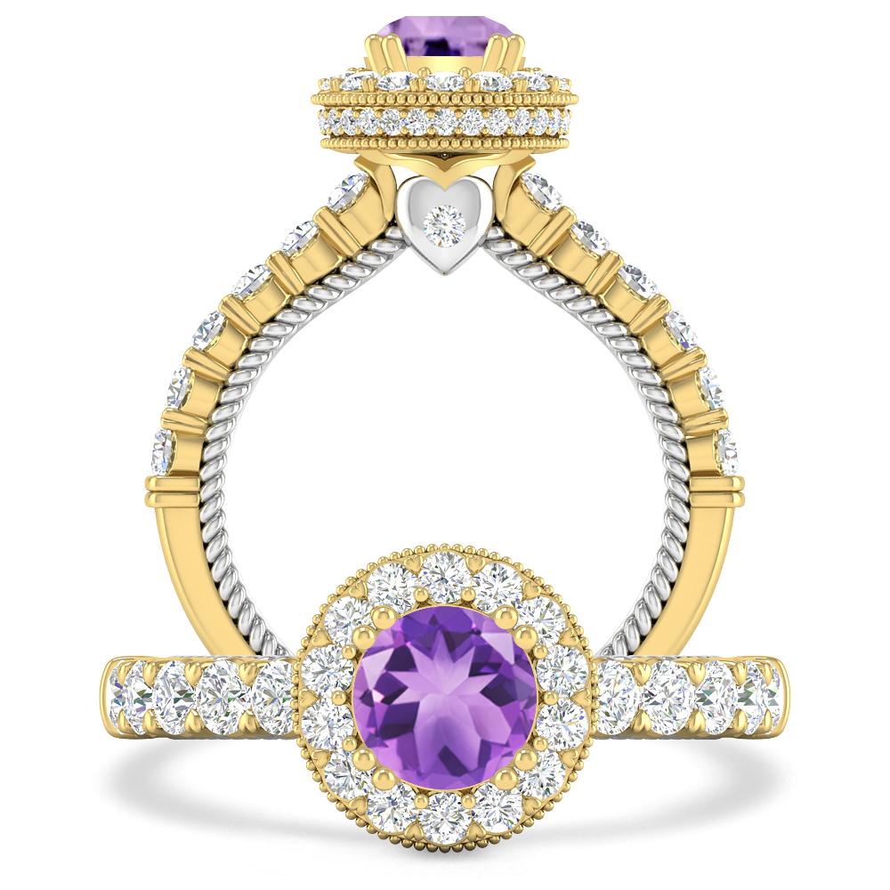 Yellow Gold - Amethyst