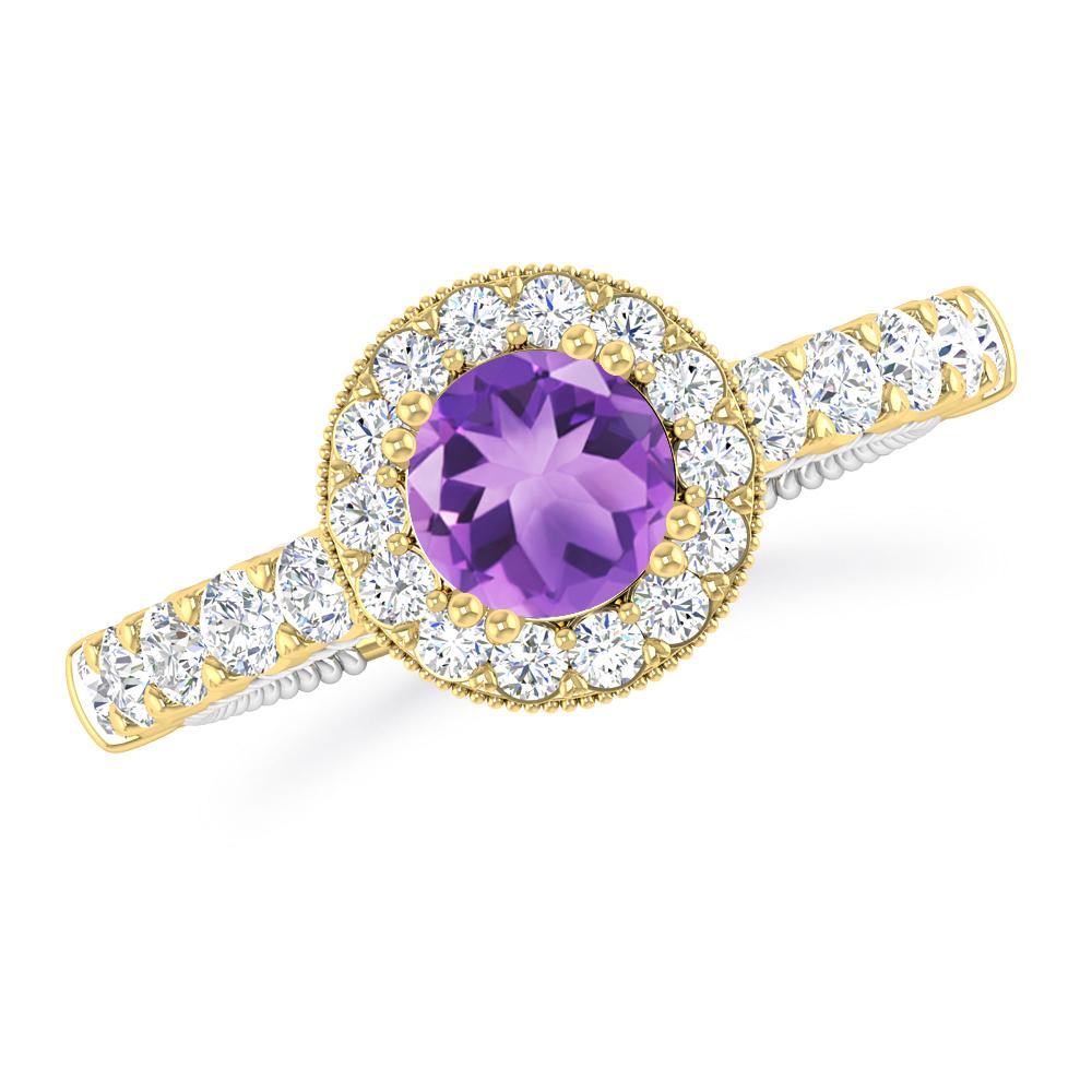 Yellow Gold - Amethyst