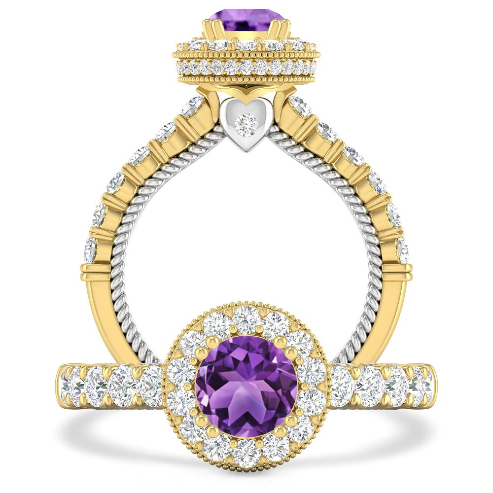 Yellow Gold - Amethyst