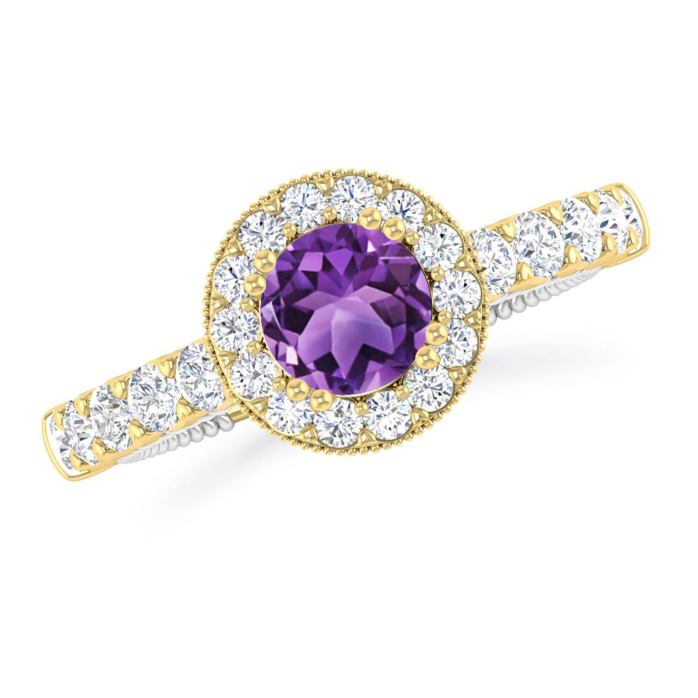 Yellow Gold - Amethyst