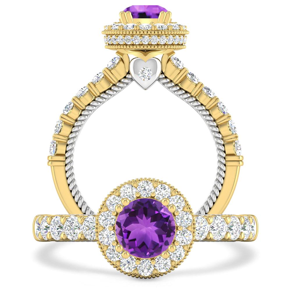 Yellow Gold - Amethyst