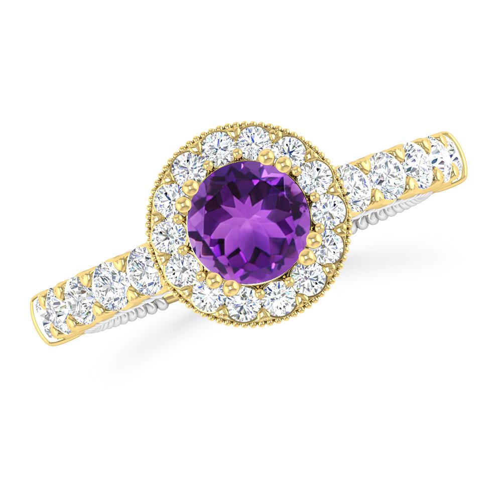 Yellow Gold - Amethyst