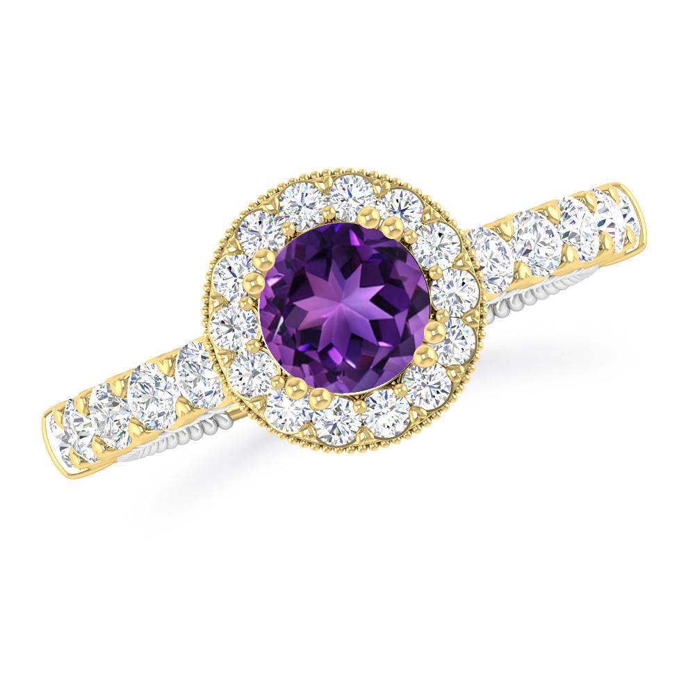 Yellow Gold - Amethyst