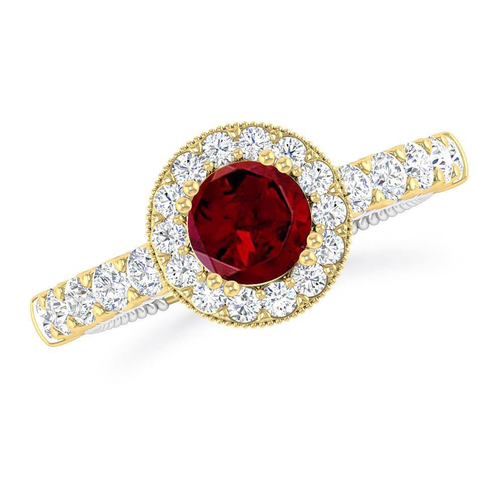 Yellow Gold - Garnet