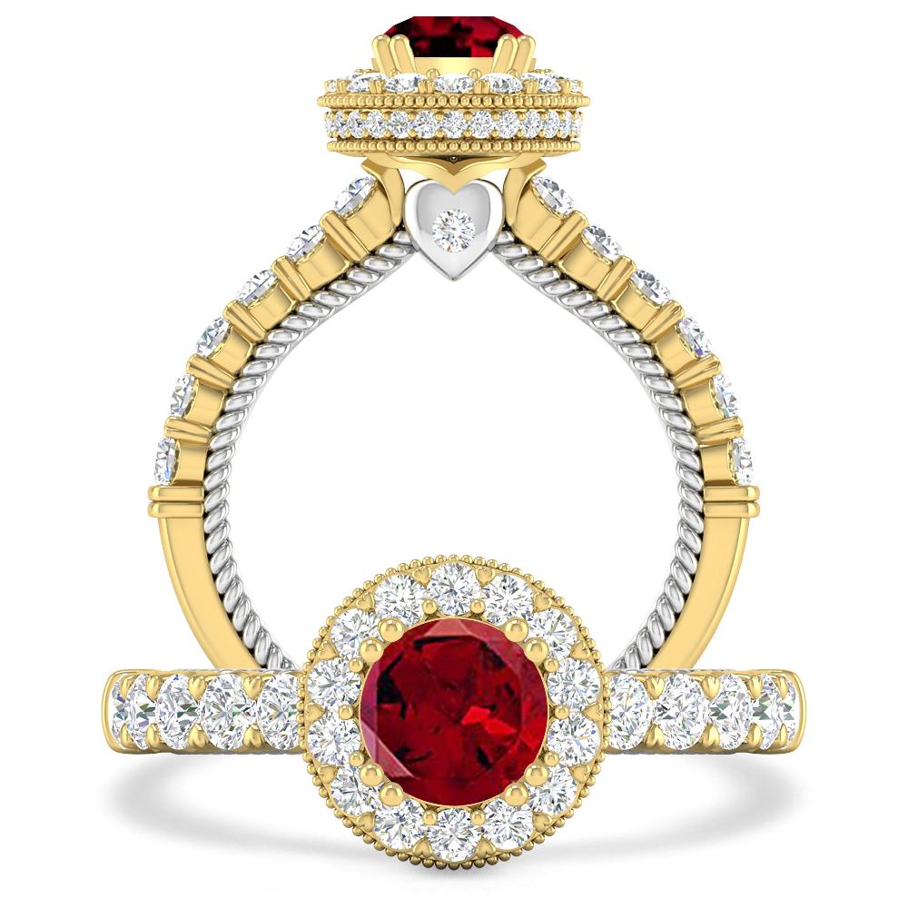 Yellow Gold - Garnet