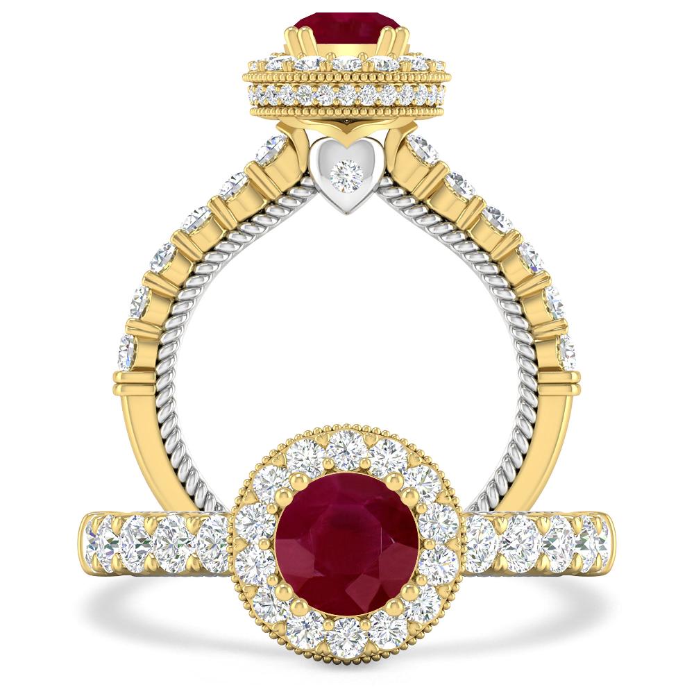 Yellow Gold - Ruby