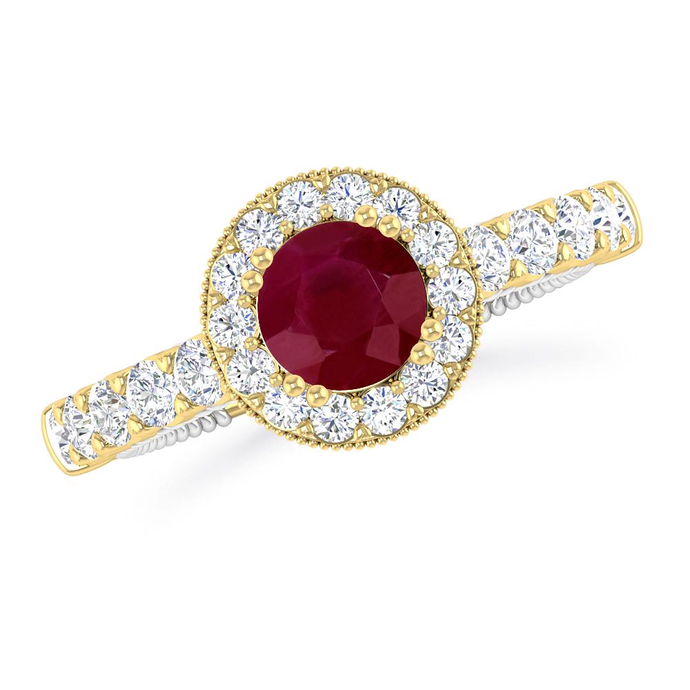 Yellow Gold - Ruby