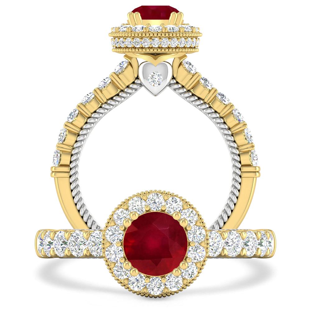 Yellow Gold - Ruby