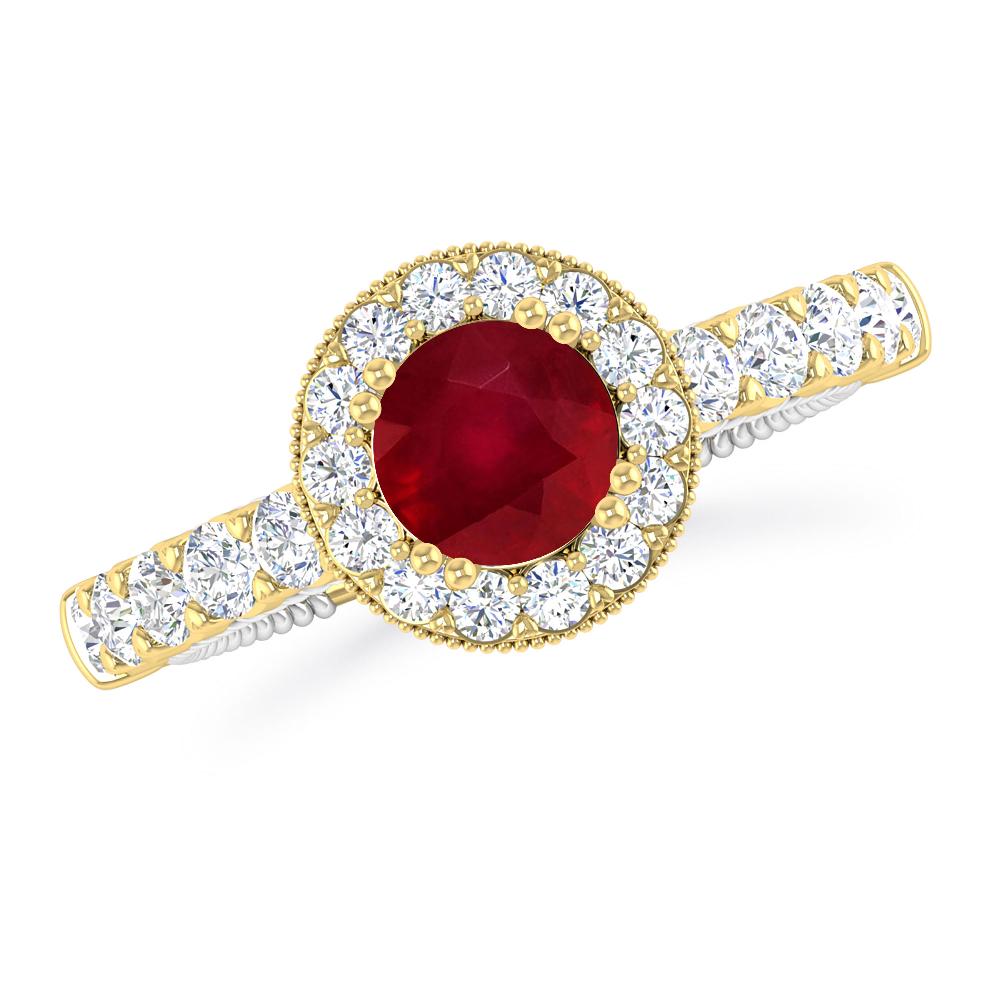 Yellow Gold - Ruby