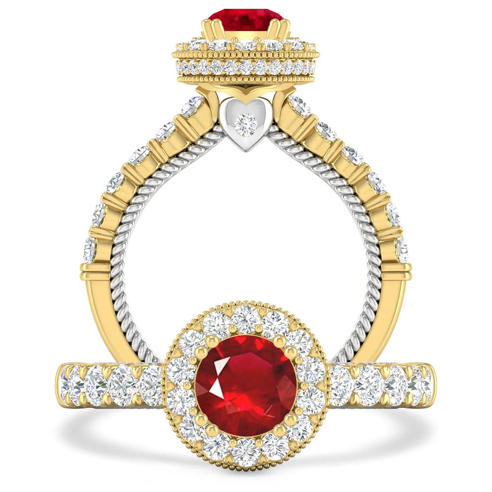 Yellow Gold - Ruby