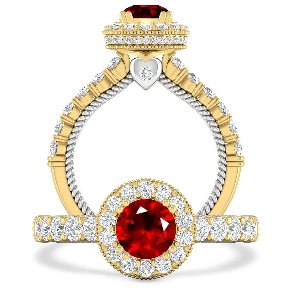 Yellow Gold - Ruby