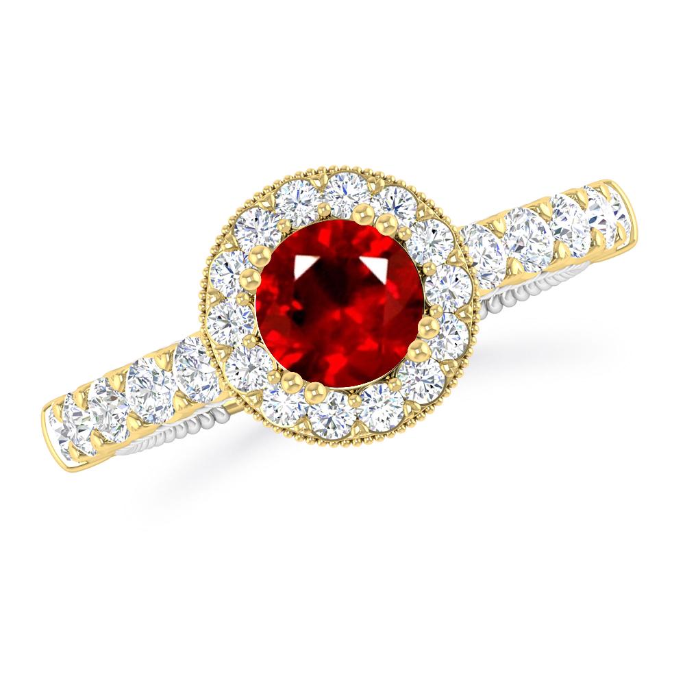 Yellow Gold - Ruby