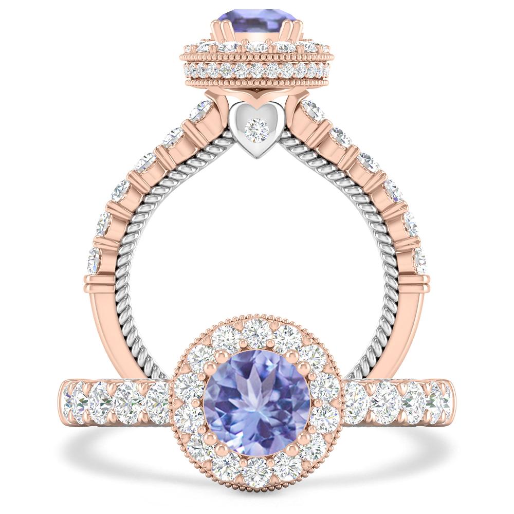 Rose Gold - Tanzanite