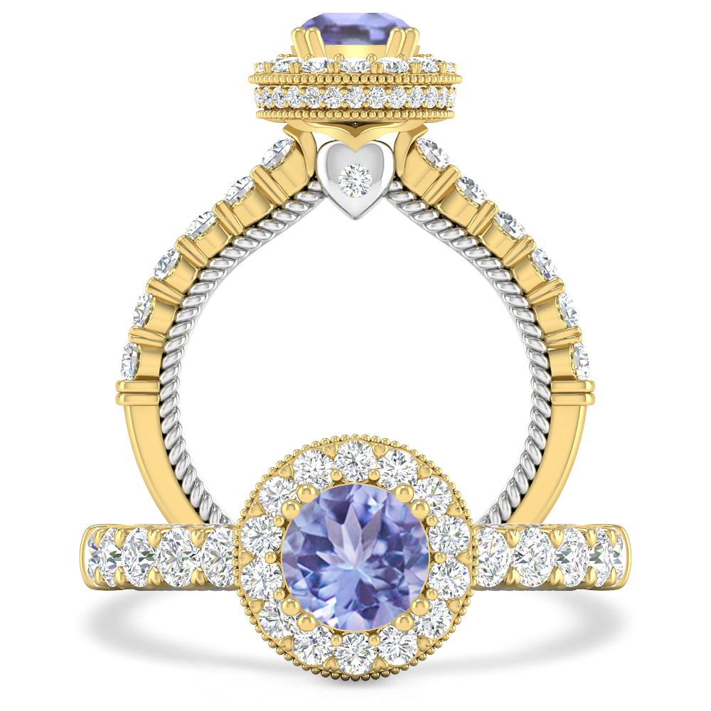 Yellow Gold - Tanzanite