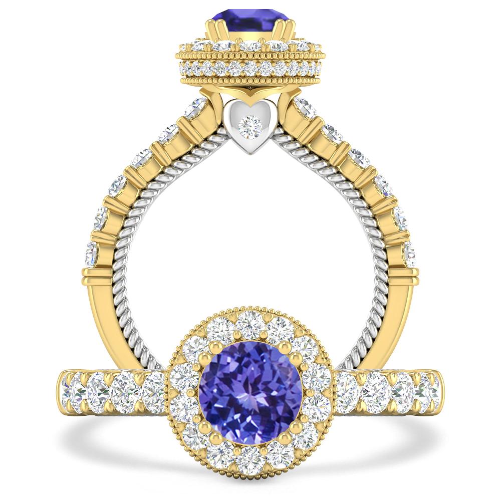 Yellow Gold - Tanzanite