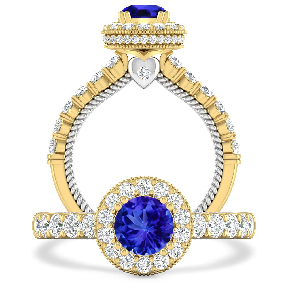 Yellow Gold - Tanzanite