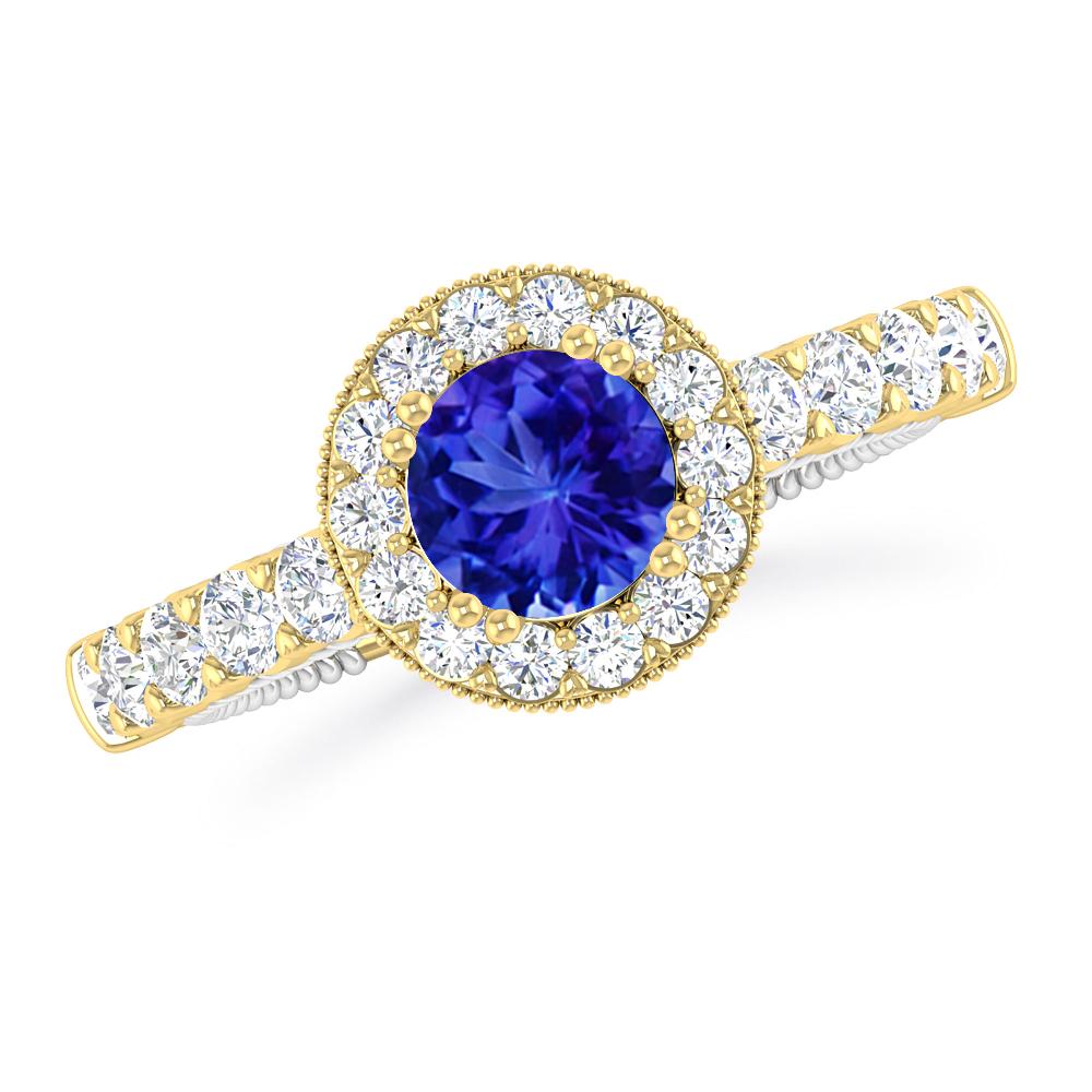 Yellow Gold - Tanzanite